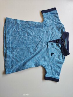 Modrá polokošile pro kluky s pruhy secondhand Modrá polokošile pro kluky s pruhy secondhand