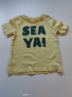 Triko pro kluky žluté s nápisem secondhand