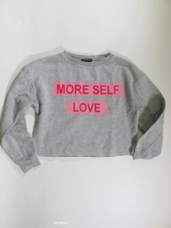 Mikina proholky šedá crop secondhand Mikina proholky šedá crop secondhand