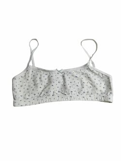 Bílá podprsenka s kytičkami pro holky secondhand Matalan