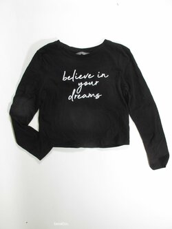 Triko dl.rukáv pro holky černé crop secondhnad Triko dl.rukáv pro holky černé crop secondhnad