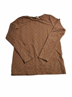 Hnědé triko se vzorem pro holky dlouhý rukáv secondhand H&M Hnědé triko se vzorem pro holky dlouhý rukáv secondhand H&M