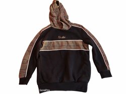 Černo zlatá mikina s kapucí pro kluky secondhand George