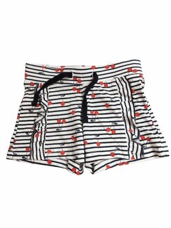 Bílé pruhované kraťasy s třešněmi pro holky secondhand Primark