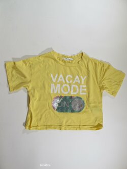 Triko pro holky žluté crop secondhand Triko pro holky žluté crop secondhand