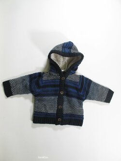 Svetr pro kluky modro černo bílý secondhand Svetr pro kluky modro černo bílý secondhand