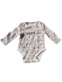 Bílé body s čísly pro kluky dlouhý rukáv secondhand 