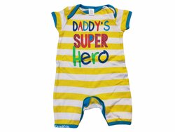 Pruhovaný overal s nápisem pro kluky secondhand mini club Pruhovaný overal s nápisem pro kluky secondhand mini club