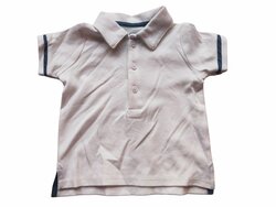 Triko krátké pro kluky bílé s límečkem outelt Triko krátké pro kluky bílé s límečkem outelt