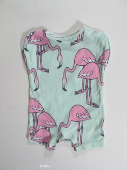 Letní overal s plamenaky pro holky secondahnd Letní overal s plamenaky pro holky secondahnd