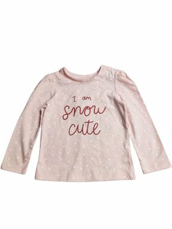 Růžové triko s puntíky dlouhý rukáv pro holky outlet George