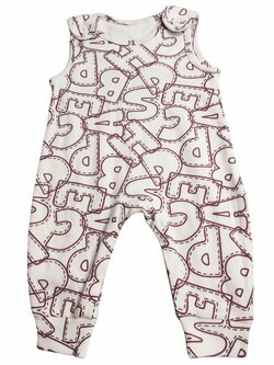 Bílý overal s písmenky pro kluky secondhand 