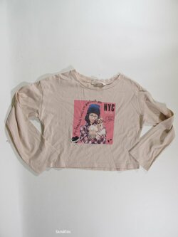 Triko dl.rukáv pro holky světlé crop secondhnad Triko dl.rukáv pro holky světlé crop secondhnad