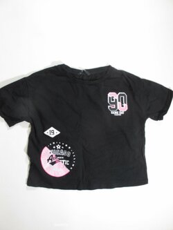 Triko pro holky černé crop secondhand Triko pro holky černé crop secondhand