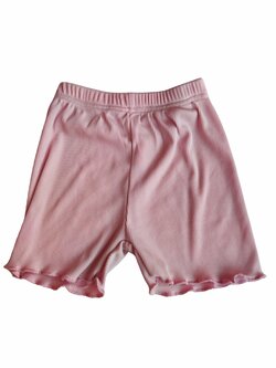 Růžové kraťasy s gumou v pase pro holky secondhand 
