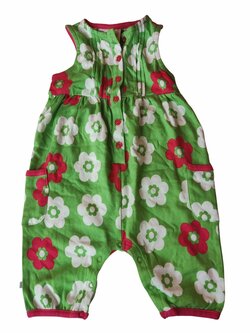 Zelený overal s kytkami pro holky outlet Frugt Zelený overal s kytkami pro holky outlet Frugt