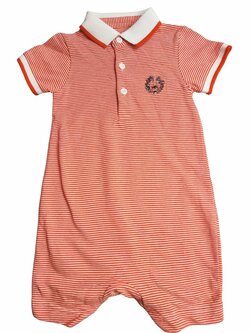 Červený overal s pruhy pro kluky outlet M&Co Červený overal s pruhy pro kluky outlet M&Co