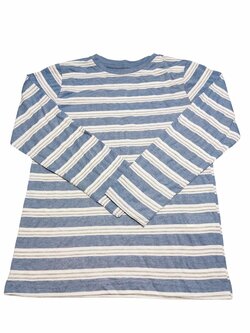 Modré bílé pruhované triko pro kluky dlouhý rukáv secondhand Primark