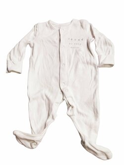 Bílé dupačky s nápisem pro holky secondhand George Bílé dupačky s nápisem pro holky secondhand George