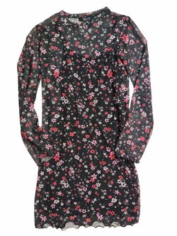 Černé průsvitné šaty s podšitím secondhand New Look