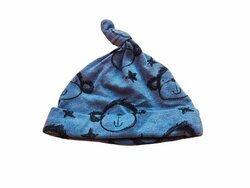 Jarní modrá čepička s opičkami pro kluky secondhand Next