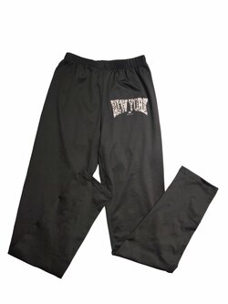 Černé elasťáky pro holky s nápisem secondhand