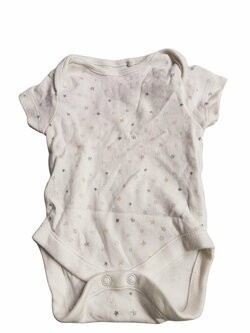 Bílé body s hvězdičkami krátký rukáv secondhand Next