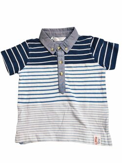 Modré bílá polokošile s pruhy pro kluky outlet M&Co Modré bílá polokošile s pruhy pro kluky outlet M&Co