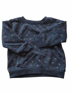 Tmavě modrá mikina s kytičkami pro holky secondhand Primark