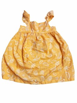 Oranžové šaty na ramínkách s volánky outlet Primark