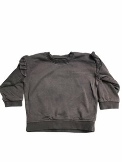 Jarní mikina tmavá s volánky pro holky secondhand George Jarní mikina tmavá s volánky pro holky secondhand George