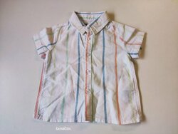 Košile pro kluky bílá s barevnými pruhy kr. rukáv outlet Košile pro kluky bílá s barevnými pruhy kr. rukáv outlet