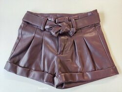 Kožené kraťasy vínové pro holky secondhand Kožené kraťasy vínové pro holky secondhand