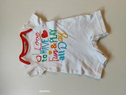 Overal pro kluky bílý krátký s nápisem secondhand Overal pro kluky bílý krátký s nápisem secondhand