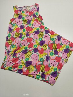 Barevné šaty s ovocem dlouhé secondhand Barevné šaty s ovocem dlouhé secondhand