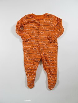 Oranžový overálek s nápisy second hand Oranžový overálek s nápisy second hand