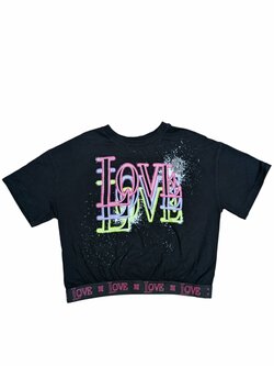 Černé triko s nápisem pro holky secondhand River Island Černé triko s nápisem pro holky secondhand River Island