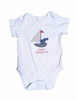 bíle body pro kluky s hrošíkem secondhand MaS 