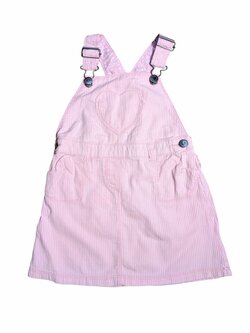 růžové šaty s laclem a se srdíčkem pro holky secondhand 