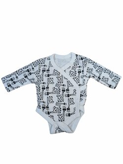 Bílé body s obrázky ve stylu kimono pro kluky secondhand Babies Bílé body s obrázky ve stylu kimono pro kluky secondhand Babies