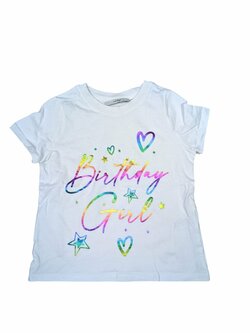 Bílé triko s nápisem pro holky secondhand George Bílé triko s nápisem pro holky secondhand George