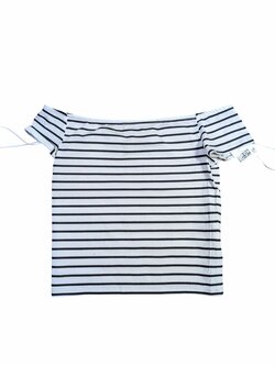 Bílé tričko s černými pruhy pro holky outlet H&M