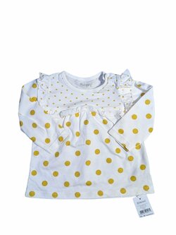 Bílé triko se žlutými tečkami outlet Nutmeg Bílé triko se žlutými tečkami outlet Nutmeg