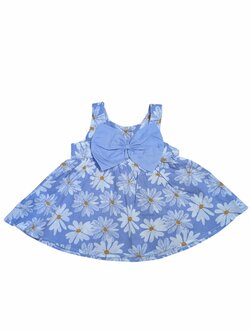 Modré šaty s velkou mašlí pro holky secondhand Hibobi Modré šaty s velkou mašlí pro holky secondhand Hibobi