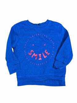 modrá mikina bez kapuce s obrázkem pro kluky secondhand George