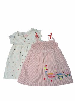 Bíé a růžové šatičky pro holky viz. obrázky, outlet F&F(Bílé), Boden(růžové)