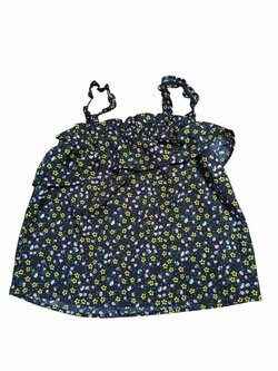 Černý topík kytkovaný pro holky secondhand Primark Černý topík kytkovaný pro holky secondhand Primark