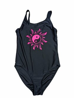 Jednodílné plavky černé Jing a Jang pro holky outlet Primark Jednodílné plavky černé Jing a Jang pro holky outlet Primark