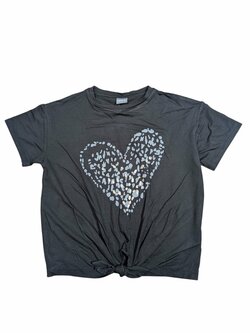 Černé triko se srdíčkem pro holky outlet Next Černé triko se srdíčkem pro holky outlet Next