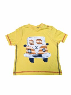 Žluté triko s obrázkem auta pro kluky outlet onme